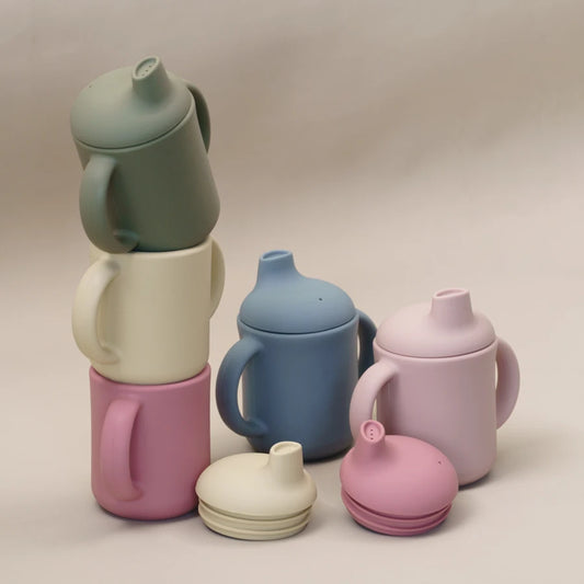 1PCS Baby Learning Drinking Cup With Double Handle BPA Free Leakproof Infants Water Cups Bottle Cup with Lid Baby Stuff